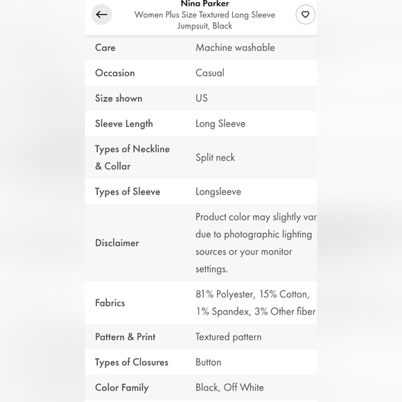 Nina Parker Tweed Black White Jogger Jumpsuit Dress Pant Tall Women Plus 2X 31in - Picture 15 of 16